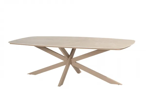 Prado jedálenský stôl s keramickou doskou 240x105 cm barrel latte