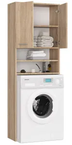 Ak furniture Kúpeľňová skrinka nad práčku Fin dub sonoma