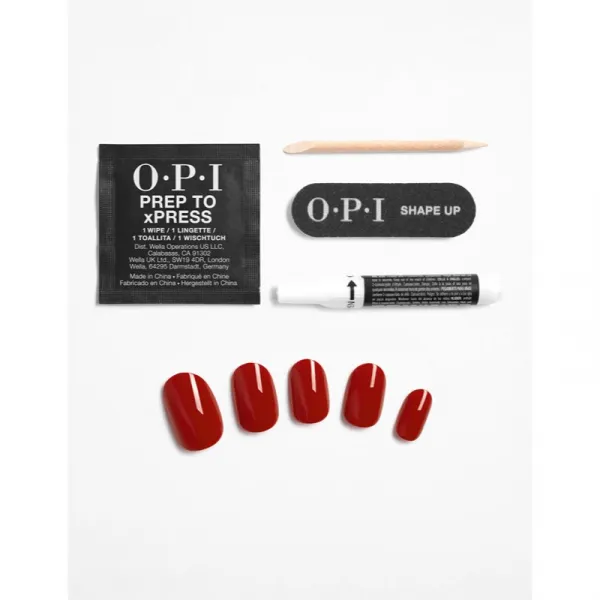 OPI xPRESS/ON umelé nechty Big Apple Red 30 ks