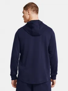 Tmavomodrá športová mikina Under Armour UA Rival Terry Graphic Hood