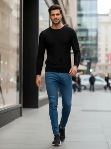 Čierny pánsky sveter Dstreet
