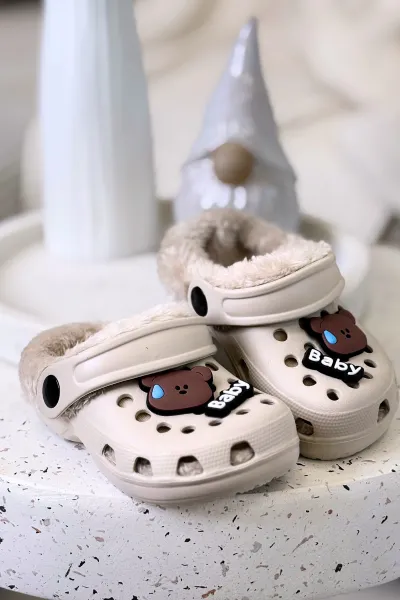Detské šľapky Boto Foam s kožušinou