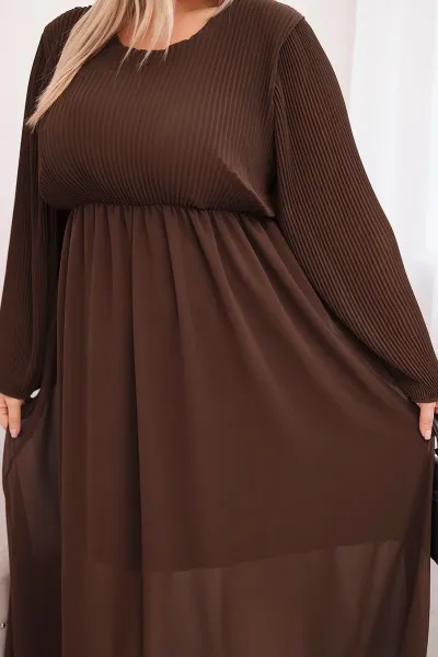 Kesi Włoski Plus Size plisované šaty