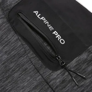 ALPINE PRO LONEB Pánska melírovaná mikina, tmavo sivá, veľkosť