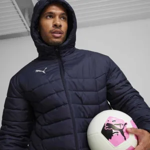 Puma TEAMFINAL BENCH JACKET Pánska zimná bunda, tmavo modrá, veľkosť