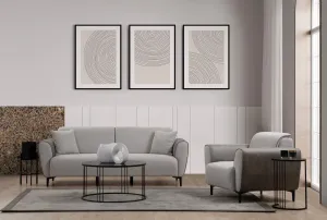 Hanah Home Křeslo Aren ekokůže šedé