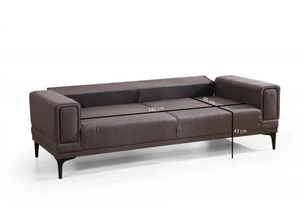 Hanah Home Třímístná rozkládací pohovka Horizon 230 cm tmavě šedá