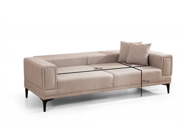 Hanah Home Třímístná rozkládací pohovka Horizon 230 cm světle hnědá