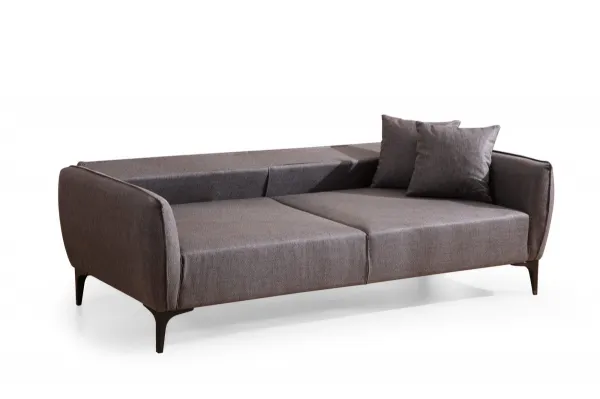 Hanah Home Třímístná rozkládací pohovka Belissimo 220 cm tmavě šedá