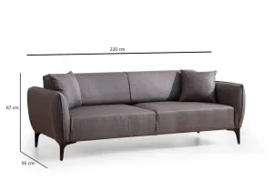 Hanah Home Třímístná rozkládací pohovka Belissimo 220 cm tmavě šedá
