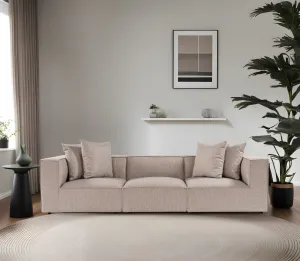 Hanah Home Třímístná pohovka Sora 325 cm pískově béžová