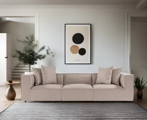 Hanah Home Třímístná pohovka Sora 325 cm pískově béžová