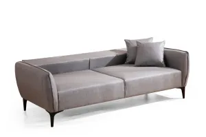 Hanah Home Třímístná rozkládací pohovka Belissimo 220 cm šedá