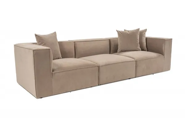 Hanah Home Třímístná pohovka Sora 325 cm cappucino