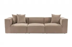 Hanah Home Třímístná pohovka Sora 325 cm cappucino