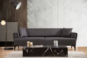Hanah Home Třímístná rozkládací pohovka Hamlet 230 cm tmavě šedá