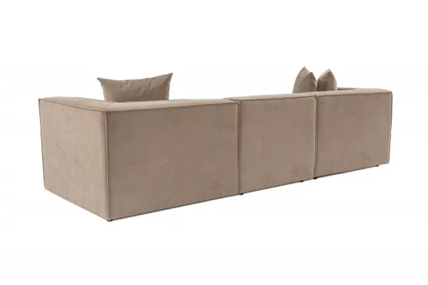 Hanah Home Třímístná pohovka Sora 325 cm cappucino