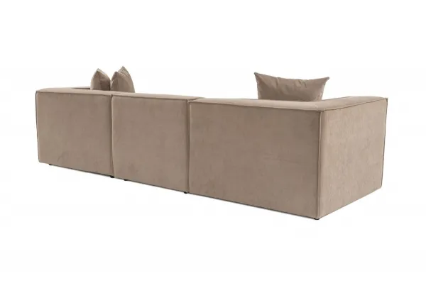 Hanah Home Třímístná pohovka Sora 325 cm cappucino