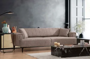 Hanah Home Třímístná rozkládací pohovka Hamlet 230 cm světle hnědá