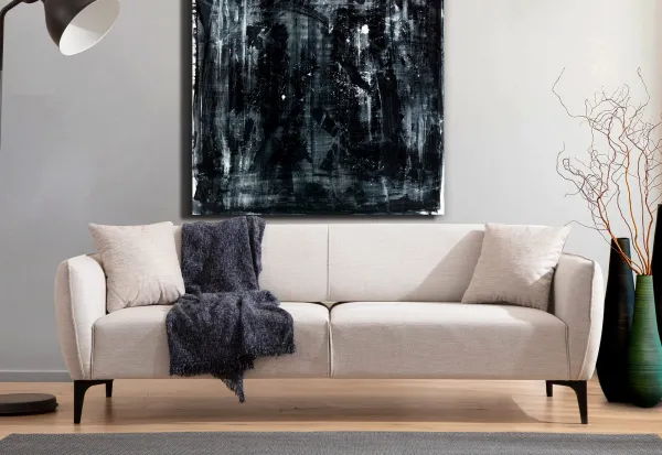 Hanah Home Třímístná rozkládací pohovka Belissimo 220 cm bílá