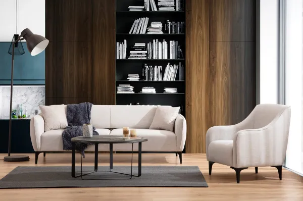 Hanah Home Třímístná rozkládací pohovka Belissimo 220 cm bílá