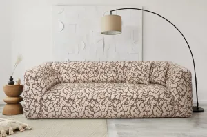 Hanah Home Třímístná pohovka Cady 235 cm béžová se vzorem
