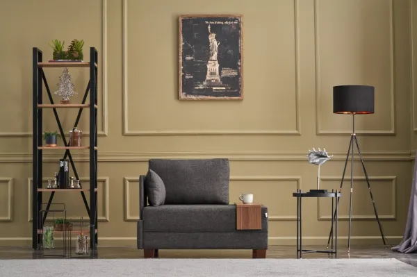 Hanah Home Křeslo Fly levé antracitové