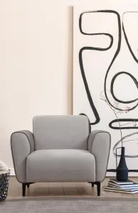 Hanah Home Křeslo Aren ekokůže šedé