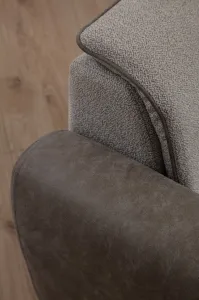 Hanah Home Křeslo Aren ekokůže šedé