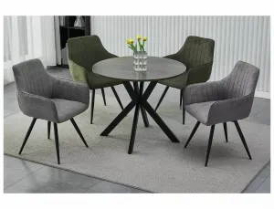 Signal Jídelní stůl Talia II 90 cm ořech/černý
