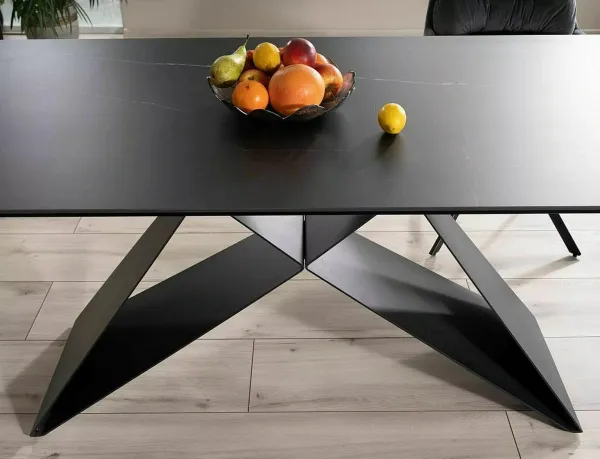 Signal Jídelní rozkládací stůl Westin 160/240 cm keramika černý/černý mramor