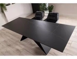 Signal Jídelní rozkládací stůl Westin 160/240 cm keramika černý/černý mramor