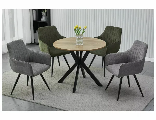 Signal Jídelní stůl Talia II 90 cm dub přírodní/černý