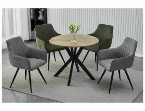Signal Jídelní stůl Talia II 90 cm dub přírodní/černý