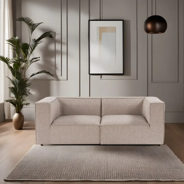 Hanah Home Dvoumístná pohovka Sora 220 cm pískově béžová