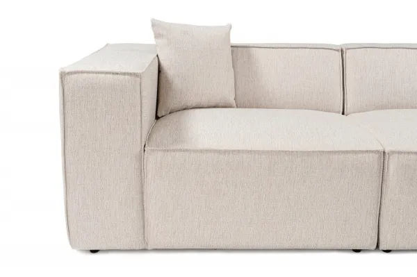 Hanah Home Dvoumístná pohovka Lora 220 cm béžovo-hnědá