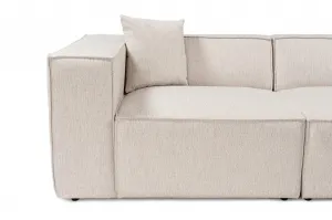 Hanah Home Dvoumístná pohovka Lora 220 cm béžovo-hnědá