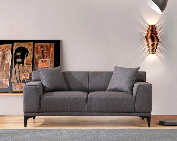 Hanah Home Dvoumístná pohovka Petra 163 cm antracit