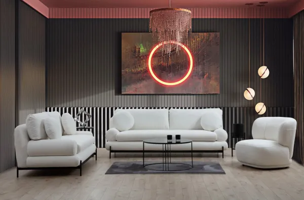 Hanah Home Dvoumístná pohovka Livorno 188 cm bílá
