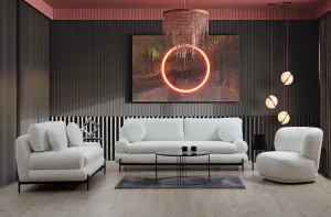 Hanah Home Dvoumístná pohovka Livorno 188 cm bílá