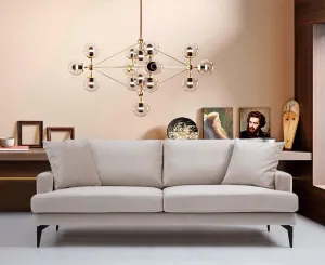 Hanah Home Dvoumístná pohovka Papira 175 cm béžová