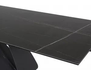 Signal Jídelní rozkládací stůl Diuna 160/240 cm keramika černý mramor/černý