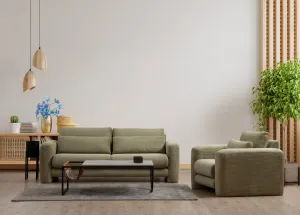 Hanah Home Dvoumístná pohovka Lily 180 cm zelená