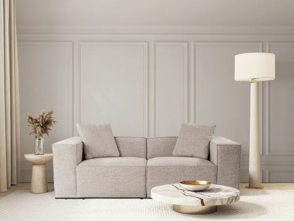 Hanah Home Dvoumístná pohovka Lora 220 cm mocha