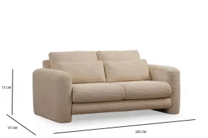 Hanah Home Dvoumístná pohovka Lily 180 cm béžová