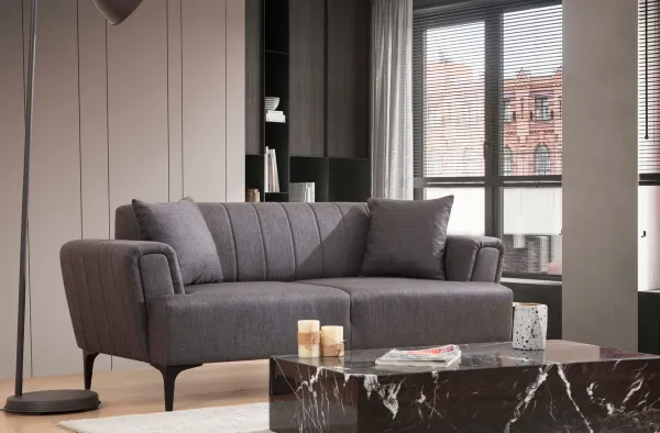 Hanah Home Dvoumístná pohovka Hamlet 180 cm šedá