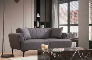 Hanah Home Dvoumístná pohovka Hamlet 180 cm šedá