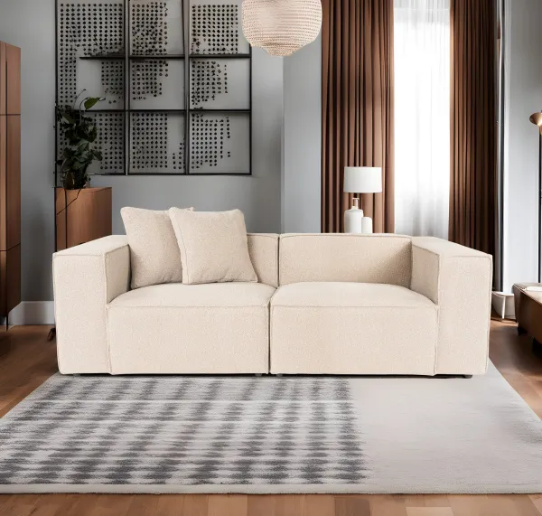 Hanah Home Dvoumístná pohovka Lora 220 cm broskvová