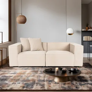 Hanah Home Dvoumístná pohovka Lora 220 cm broskvová