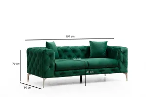Hanah Home Dvoumístná pohovka Como 197 cm zelená